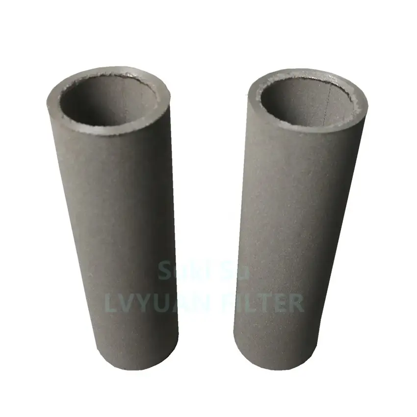 Tubo de filtro de acero inoxidable de metal poroso sinterizado a presión de alta temperatura para elementos filtrantes nitrógeno gas natural 1