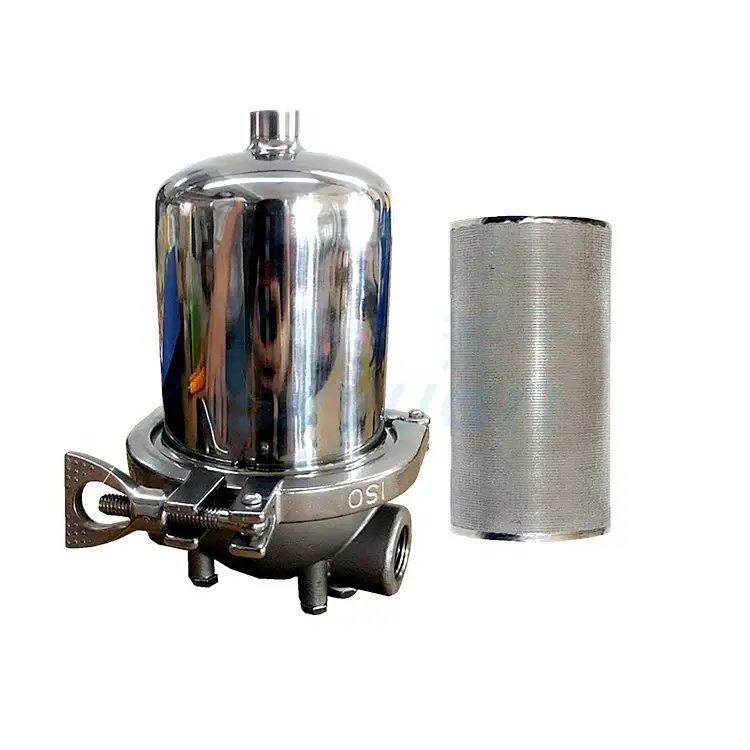 100 micron water filter industrial stainless steel cartridge filter and housing for liquids filtration 1