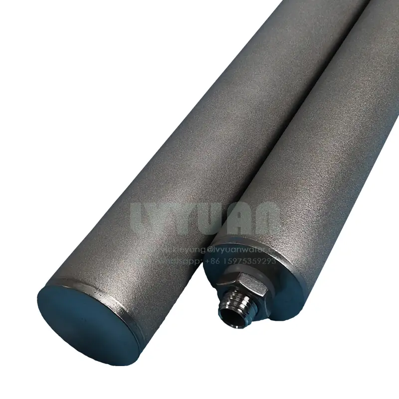 Filtro de aceite en polvo de metal sinterizado de 20 pulgadas, cartucho de filtro de aceite de 5 micrones con material en polvo sus 304 316L 1