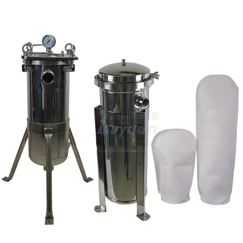 Toploading high pressure vertical standing type stainless steel bag cartridge filter type water filter housing for liquid/oil 1