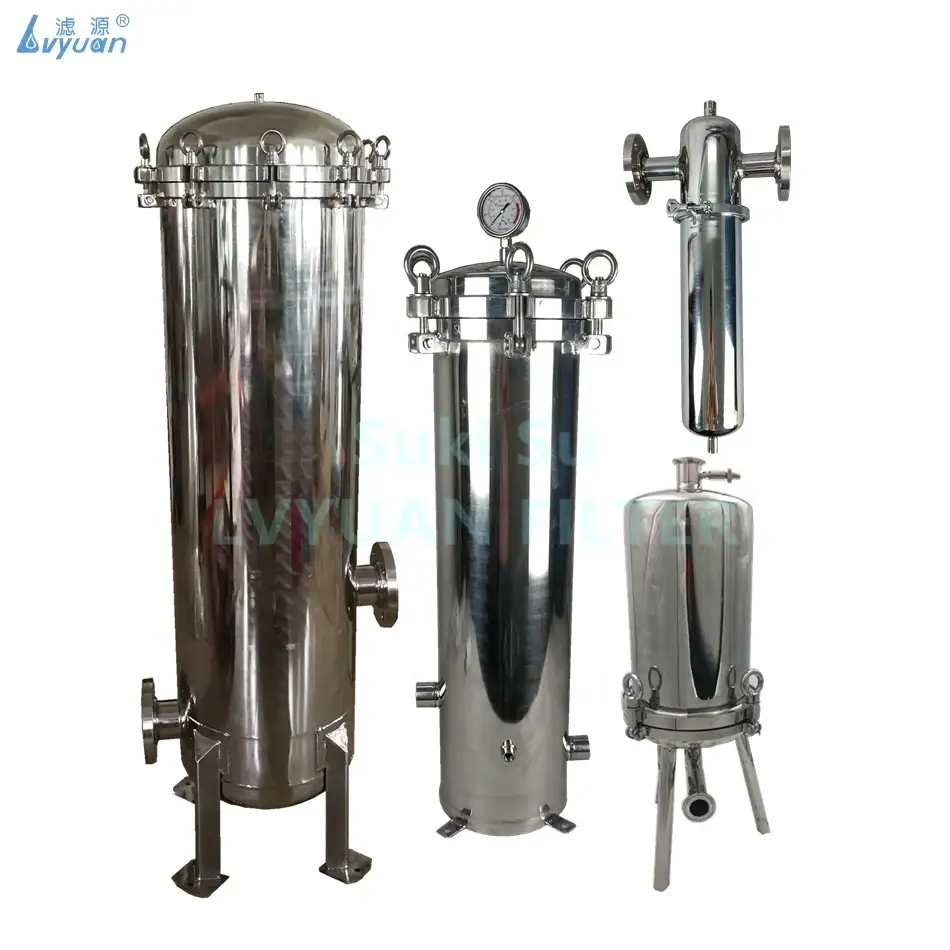 Stainless steel Cartridge water filter housing for fuel oil liquid water wine gas air purification 1