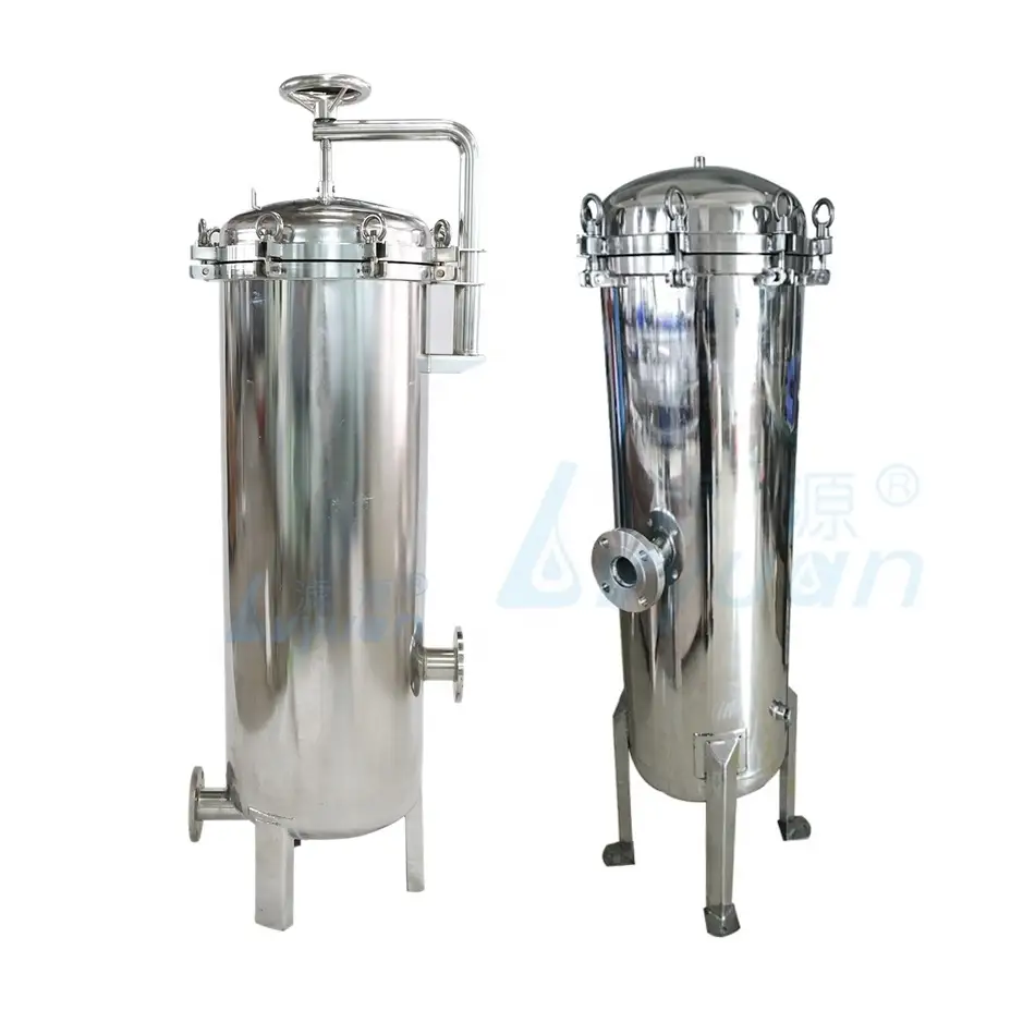 Carcasas de filtros de cartucho de seguridad Filtro de precisión de acero inoxidable SS 306/316L para máquina de tratamiento de agua RO 1
