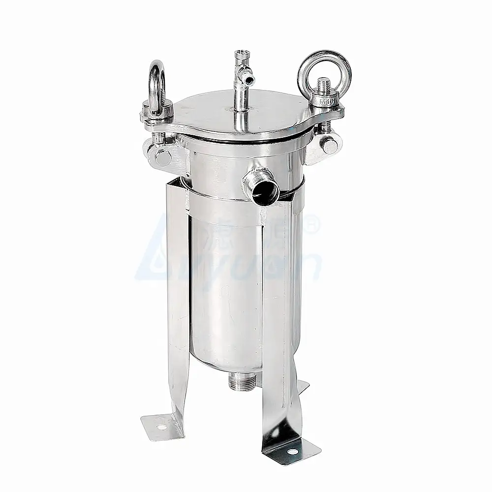 Umkehrsystem Kleines Durchflussfilter-Wasserbeutelfiltergehäuse aus Edelstahl für die Lebensmittel- und Getränkefiltration 1