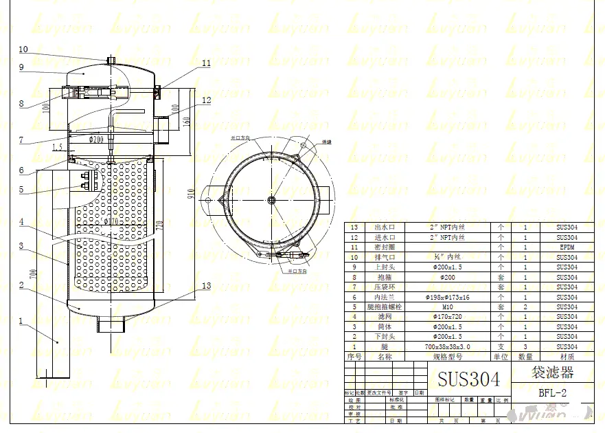 Lvyuan Hot sale ss bag filter exporter for sea water 4