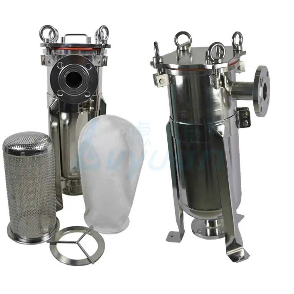 SUS304 316 100psi Single Bag Filter Housing Stainless Steel Water Filter single-bag 1