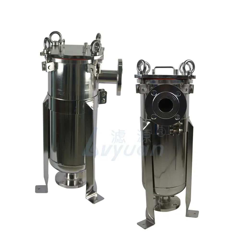 (1 flange ) SS304 316L stainless steel single bag filter housing with 5 micron PP bag 1