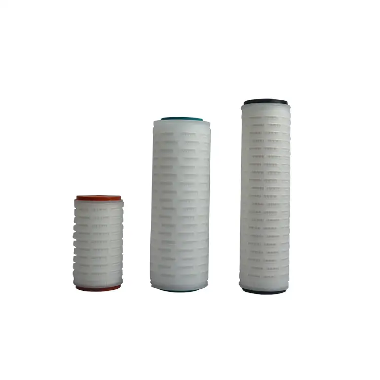 Chemical industrial PP PTFE PES PVDF 10 micron filter cartridge 0.2 micronpleated media membrane 1