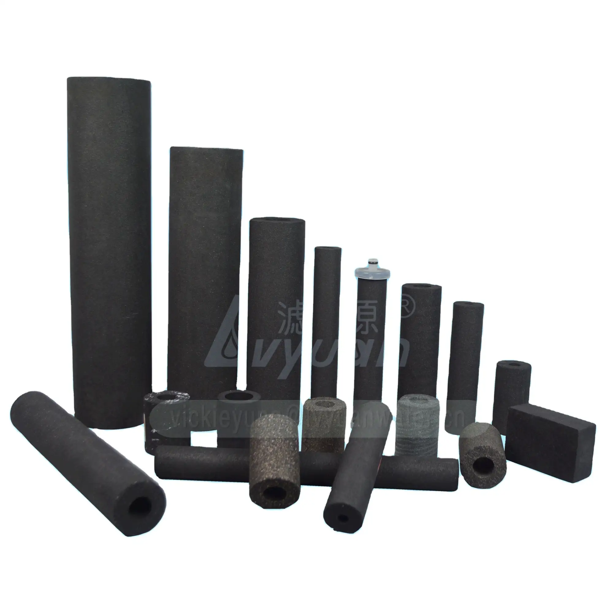 100% coconut shell activated carbon sintered filter rod 10 microns carbon block water filter cartridge for drinking water 1