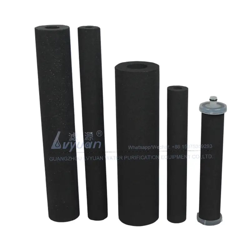 Cartucho de filtro de bloque de carbón sinterizado de carbón activado de calidad alimentaria para reemplazo de filtro de agua 1
