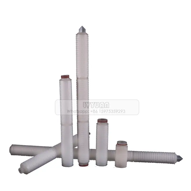 Su arıtma tesisi RO kıvrımlı filtre 10 20 30 40 inç uzunluğunda 5 mikron PP kartuş su filtresi 1