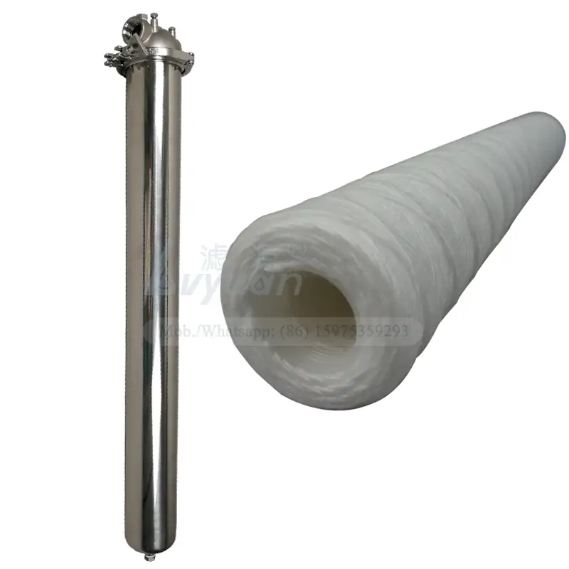Polypropylene material water string candle filter 40 inch 5 micron pp yarn filter for 10/20/30/40/50/60 inch SS filter housing 1