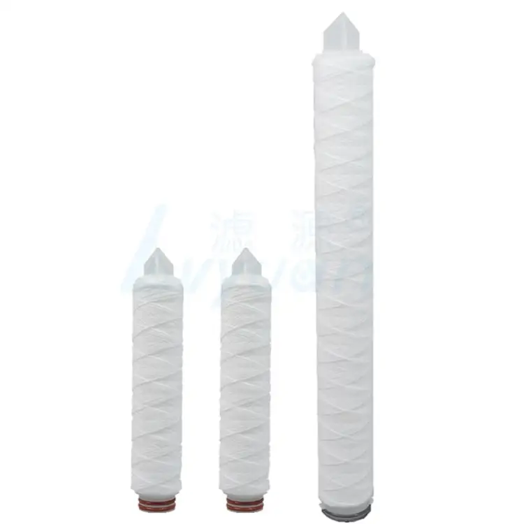5 micron pp string wound sediment filter cartridge with pp filter core 10 20 30 40 inch for liquid filtration 1