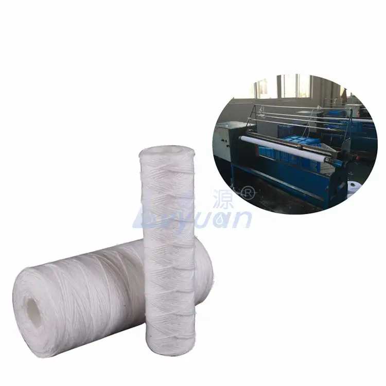 Big blue & slim housing 1 micron string wound pp sediment filter with PP core 1