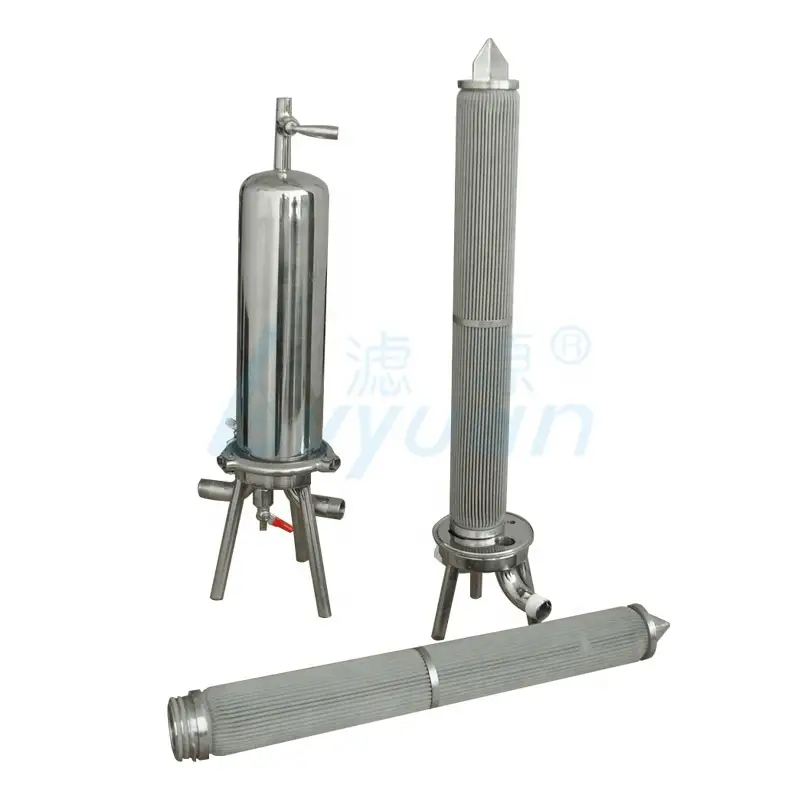 25 micron stainless steel pleated filter ss316 316L filter media reusable water filter cartridge for water treatment 1