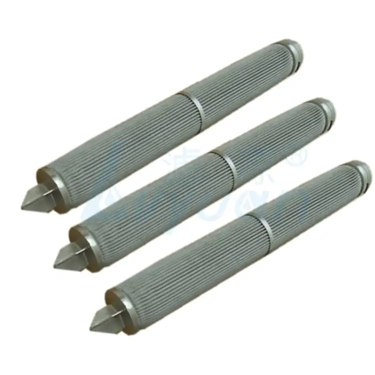 sintered porous stainless steel folding filter cartridge metal pleated filter elements 10 20 30 40 inch 1