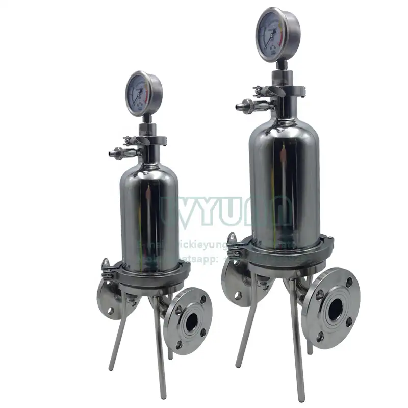 5 10 inch 226 adaptor stainless steel 316L housing sanitary in-line filter housing cartridge with SS standing legs 1