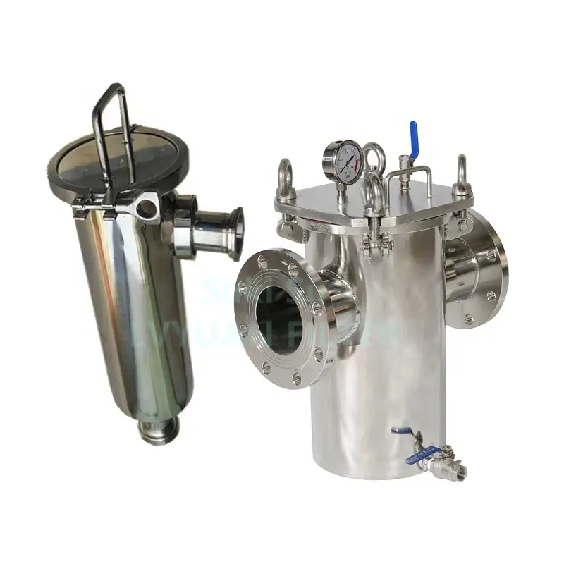 Filador de canasta con bridas con malla de alambre de acero inoxidable 80 100 200 300 400 um Micron Industrial 1