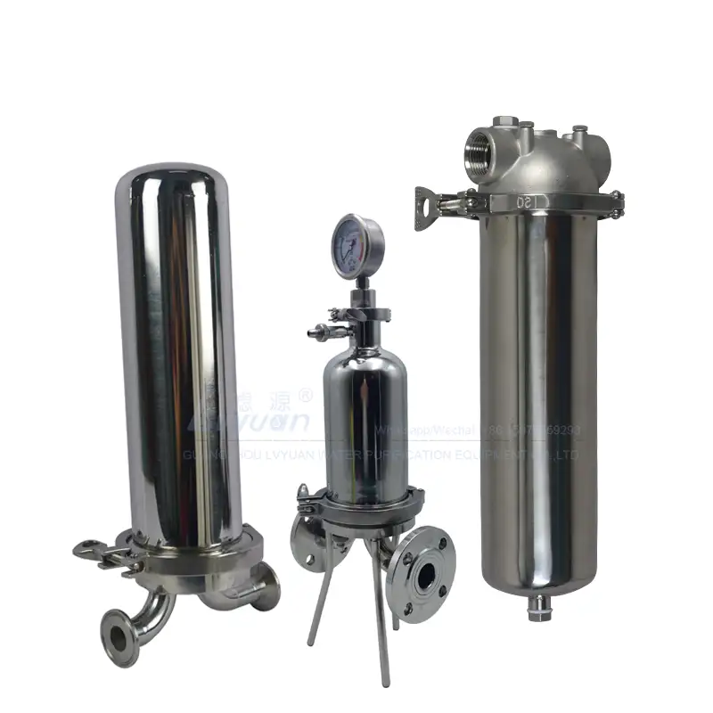 Pleated PP membrane 20 microns bag cartridge filter 304 316L ss bag filter housing for industrial liquid filtration system 2