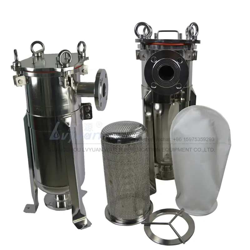 Big SS filter basket stainless steel bottled type 304 316L filtration housing for water/wine/medical/oil filter industry 1