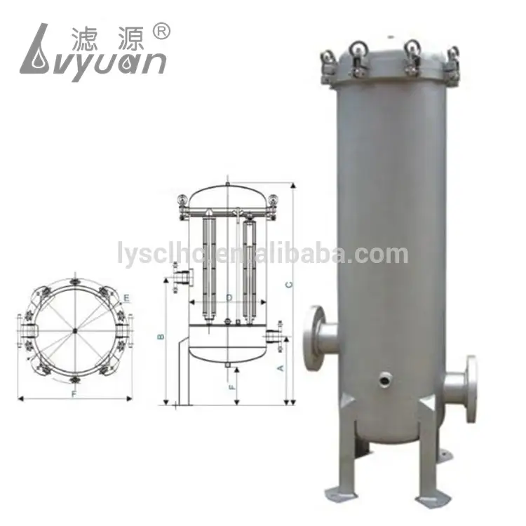 SS Industrial Stainless Steel Cartridge Filter Housing for RO System 1