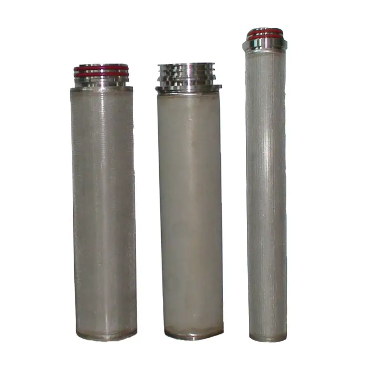 El mejor precio, polvo SS sinterizado de 75 micras, filtro de micras de acero inoxidable SS316L de 20 pulgadas para filtro de cartucho de carcasa de filtro 1