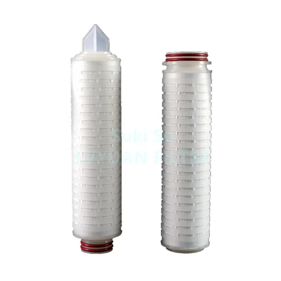Sanitary Pleated membrane cartridge 0.22 0.45 micron Water Filter for drinking mineral bottle water purification 1