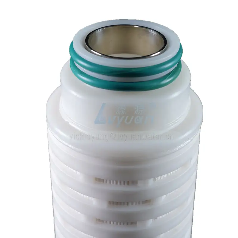 Multi layer membrane PP/PTFE/PVDF/PES/N66 222 pleated filter with 0.1/0.2/0.45 micron pleated membrane 1