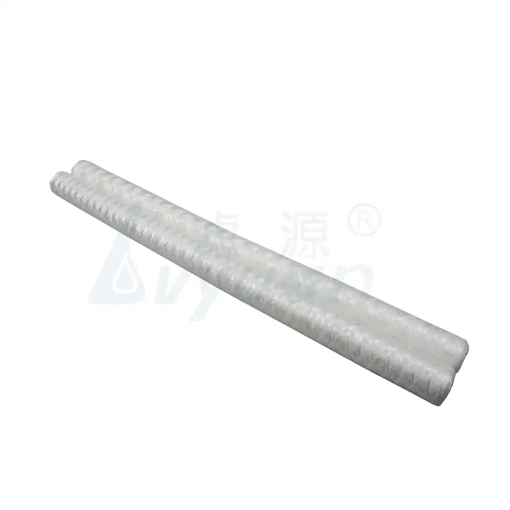 10 20 30 40 inch 50 micron spiral sediment fiberglass string wound Filter Cartridge for industrial water filtration 1