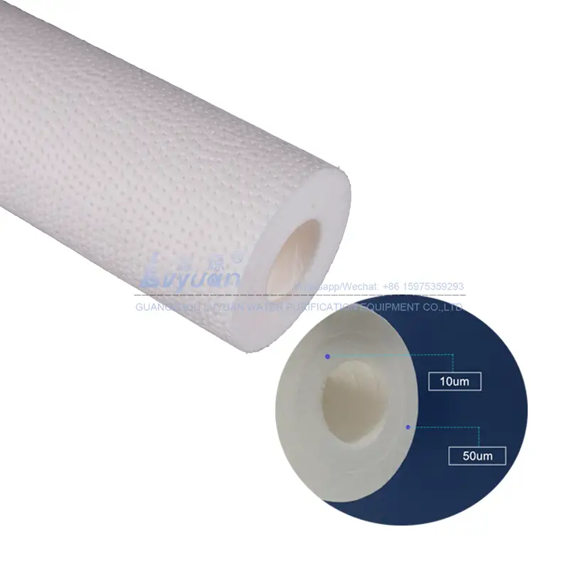 Double layers spun filter polypropylene 10 & 50 micron PP sediment filter cartridge for pre RO water filter replacement 1