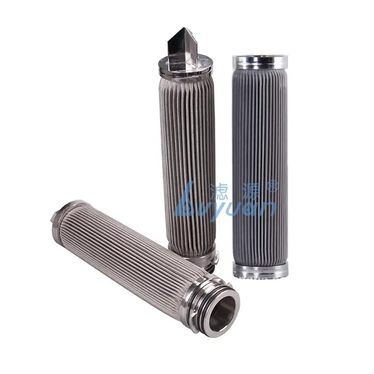 Cartucho de filtro plisado de acero inoxidable de malla SS de alta presión 304/316L con filtración química DOE 226/Fin 1 de 10 micrones 1