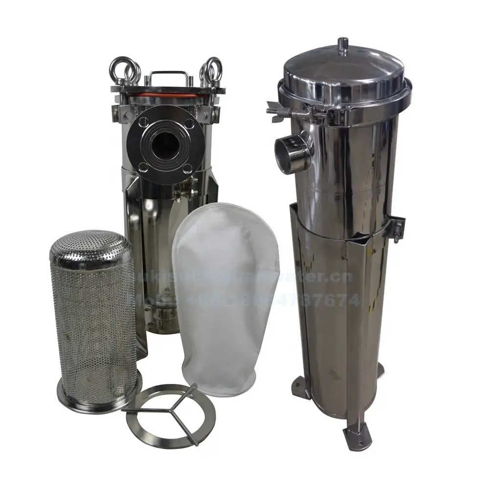 High pressure single stainless steel O ring filter ss bag filter housing with 1 micron oil bag filter PP/PE/Nylon/SS wire mesh 1
