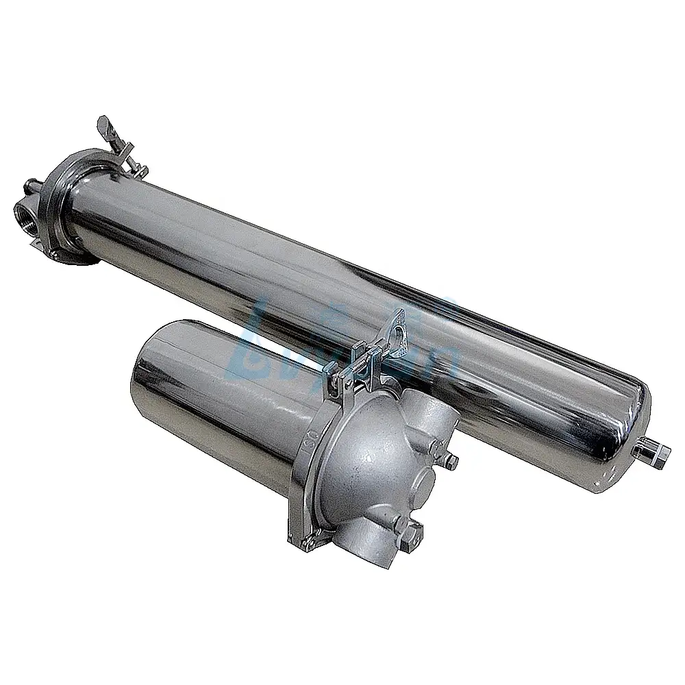 Filtro de carcasa de cartucho único filtre eau logement inox para purificación de agua 1