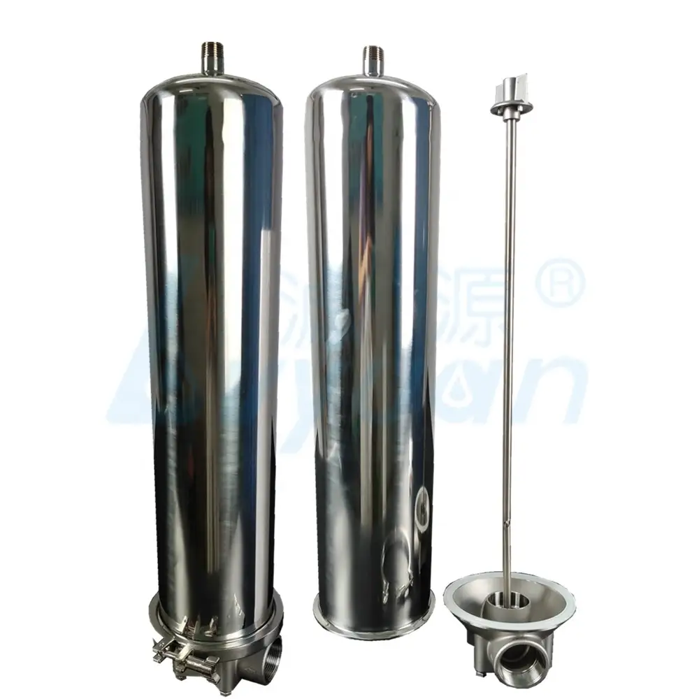 5 10 20 pulgadas carcasa de filtro de acero inoxidable filtro de cartucho único filtro de agua 1