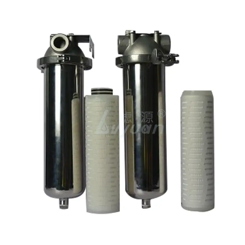 Industrial cylinder stainless steel tank 10 inch water filter housing ss with 222 flat single cartridge filter EPDM 1