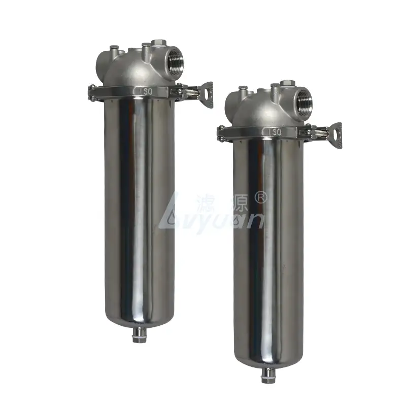 Food grade SS304 single core 10 inch stainless steel water filter housing for industrial liquid oil filtration 1
