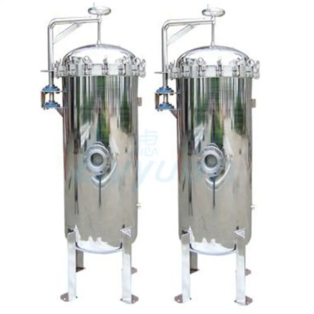 Carcasa de filtro de agua multicartucho Industrial ss304 316, carcasa de acero inoxidable de 10, 20, 30 y 40 pulgadas para filtración de líquidos 1