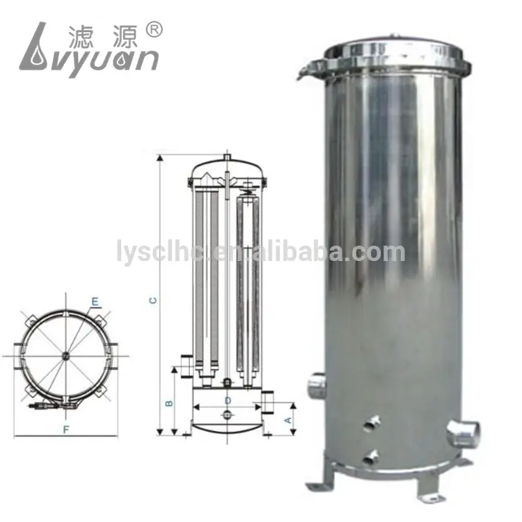 China supply Food chemical Industrial SS304 Security Filters Housing Liquid PP Cartridge Filter 1
