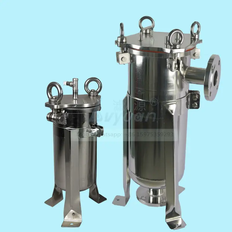 Einzelner waschbarer Beutelkartuschenfilter aus SS316L-Korb, 5-Mikron-Edelstahl-Flüssigkeitsfiltergehäuse für RO-Wasserfiltersystem 1