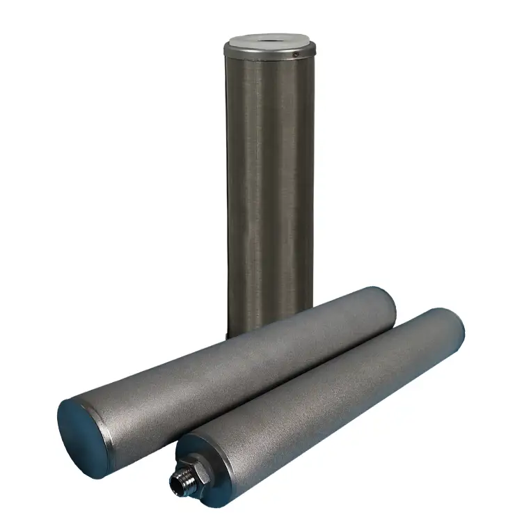 Stainless steel 304 316L powder filter 0.2 1 microns sintered porous metal filter tube for industrial oil filter equipment 1