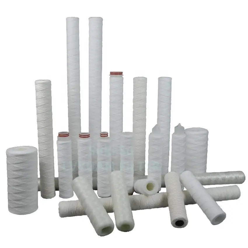 Manufacturer Food Grade beverage ink plating oil juice RO Water Filter 5 micron 1 10 25 50 um string wound type cartridge 1