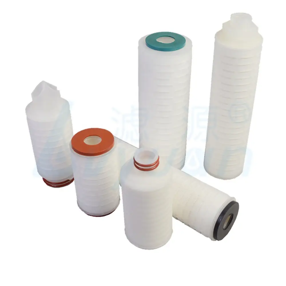Filtro de membrana de nailon líquido para tratamiento de agua, cartucho de filtro plisado con núcleo ss de 10, 20, 30 y 40 pulgadas con adaptador, código 222 226 1