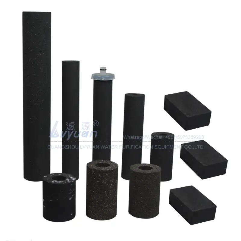 Customized filter rod/tube/brick size coconut shell 10 micron carbon block water filter for water bottle filter 1