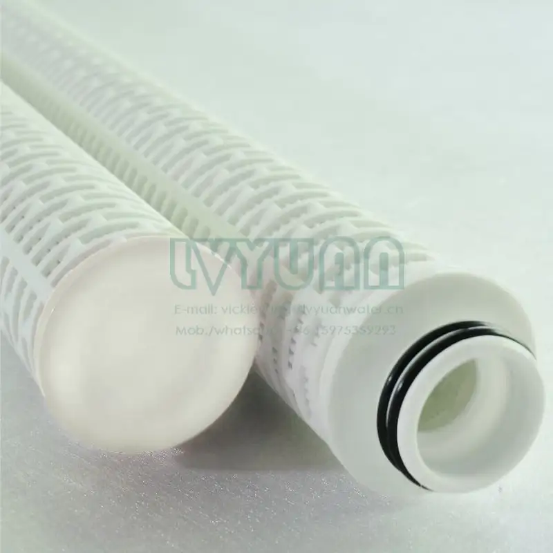 Oil field filtration system 10 20 30 40 inch fiber glass pleated membrane water filter with 1 5 10 microns glass fiber membrane 1