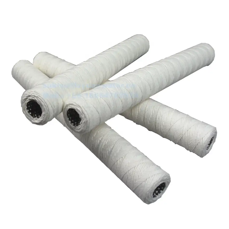 1/5/10/20/25/50 Micron Food Grade Cotton String Wound Cartridges Honeycomb filter cartridge with 304 316L stainless steel core 1