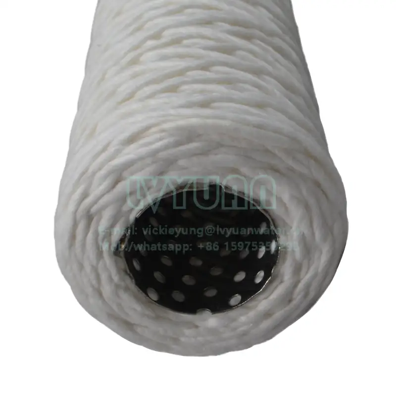 Baumwoll-SS-Kernfilter, 50 Mikrometer, Sedimentschnur gewickelt, 10/20 Zoll Wasseraufbereitungsfilterkartusche für Wasserfiltergehäuse 1