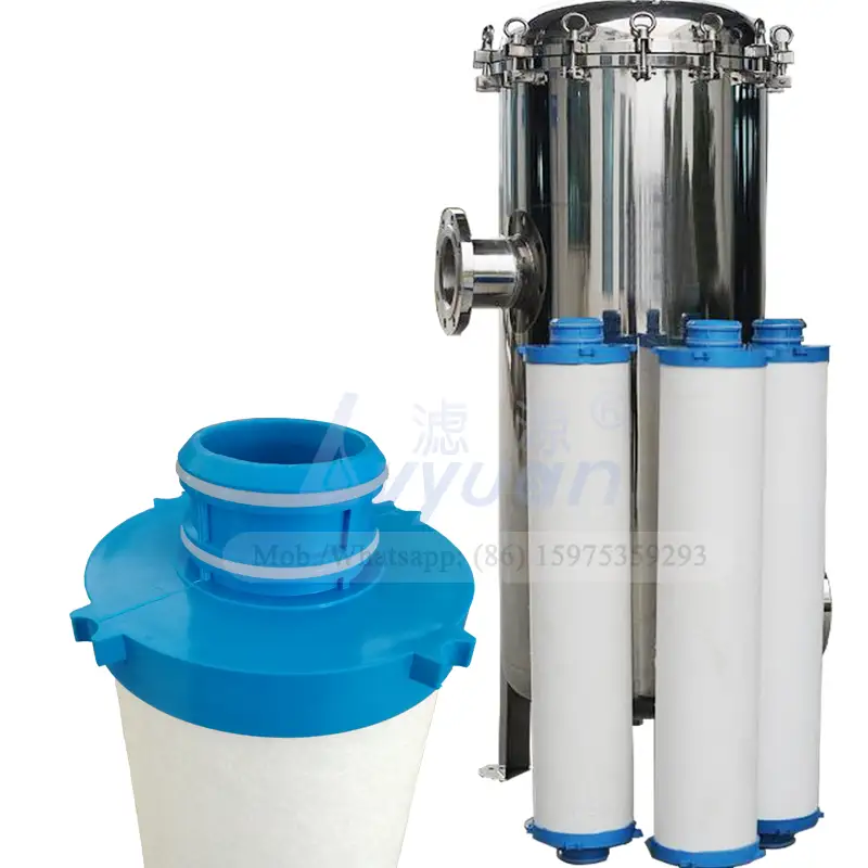 Cartucho de filtro de agua de Alto flujo de agua, material PP, azul grande de 40 pulgadas, para máquina de filtro de agua industrial de 10 micras 1