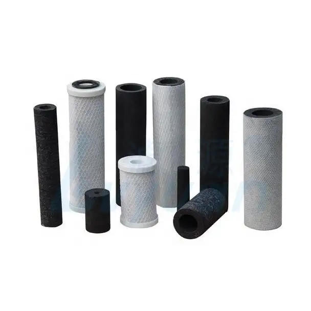 Filtro de agua activado de cáscara de coco, bloque de carbón activado de 10, 20 y 30 pulgadas, para sistema purificador de agua 1