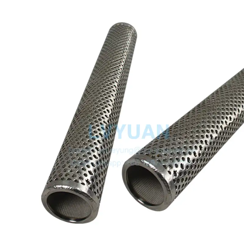 Guangzhou factory 50 microns stainless steel 304 316L mesh filter sinter porous metal filter tube for water/liquid/air treatment 1