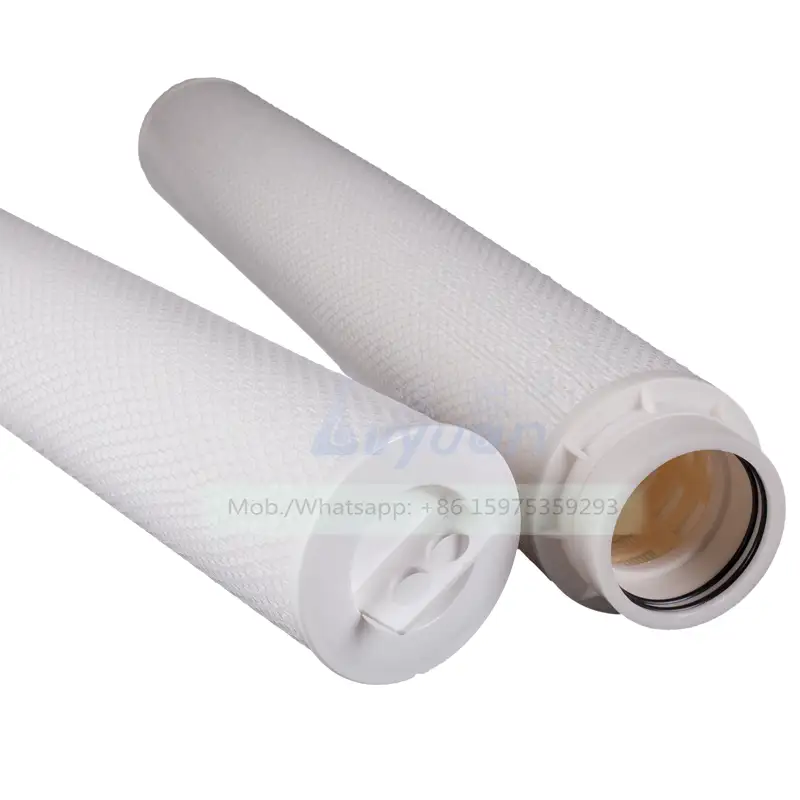 Tratamiento de agua Industrial RO, elemento filtrante de agua de gran flujo de 40 pulgadas, fibra de vidrio/polipropileno, 10 micras, con núcleo de plástico PP 1
