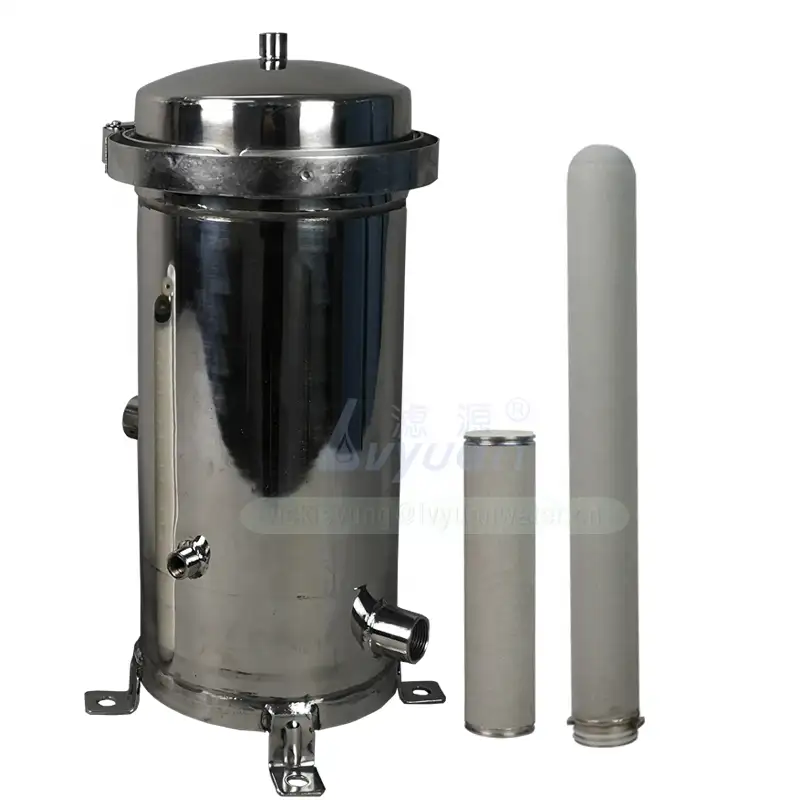 Calidad alimentaria SS 304 316L carcasa de filtro de acero inoxidable industrial/carcasa de filtro de agua de cartucho de titanio 10 20 pulgadas: 1